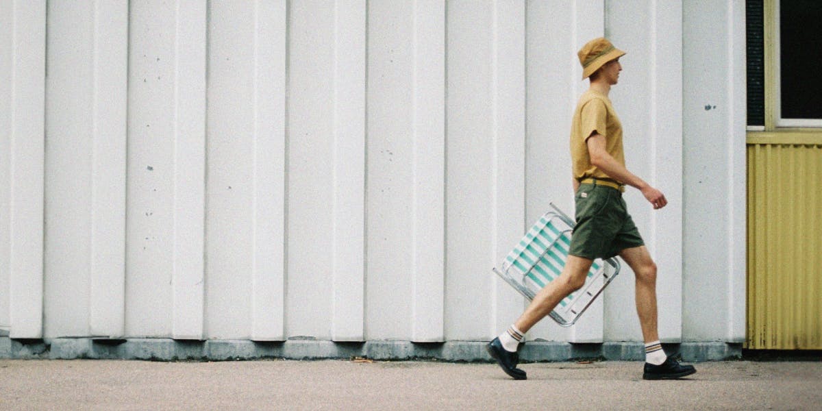 Man wearing shorts - nudie jeans - header image